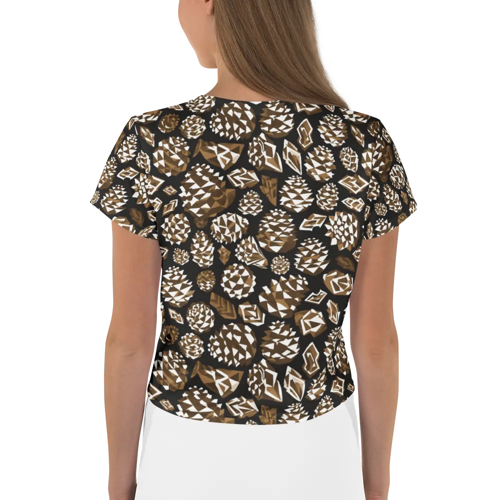 Sepia Shardgarden on Crop Tee — Back