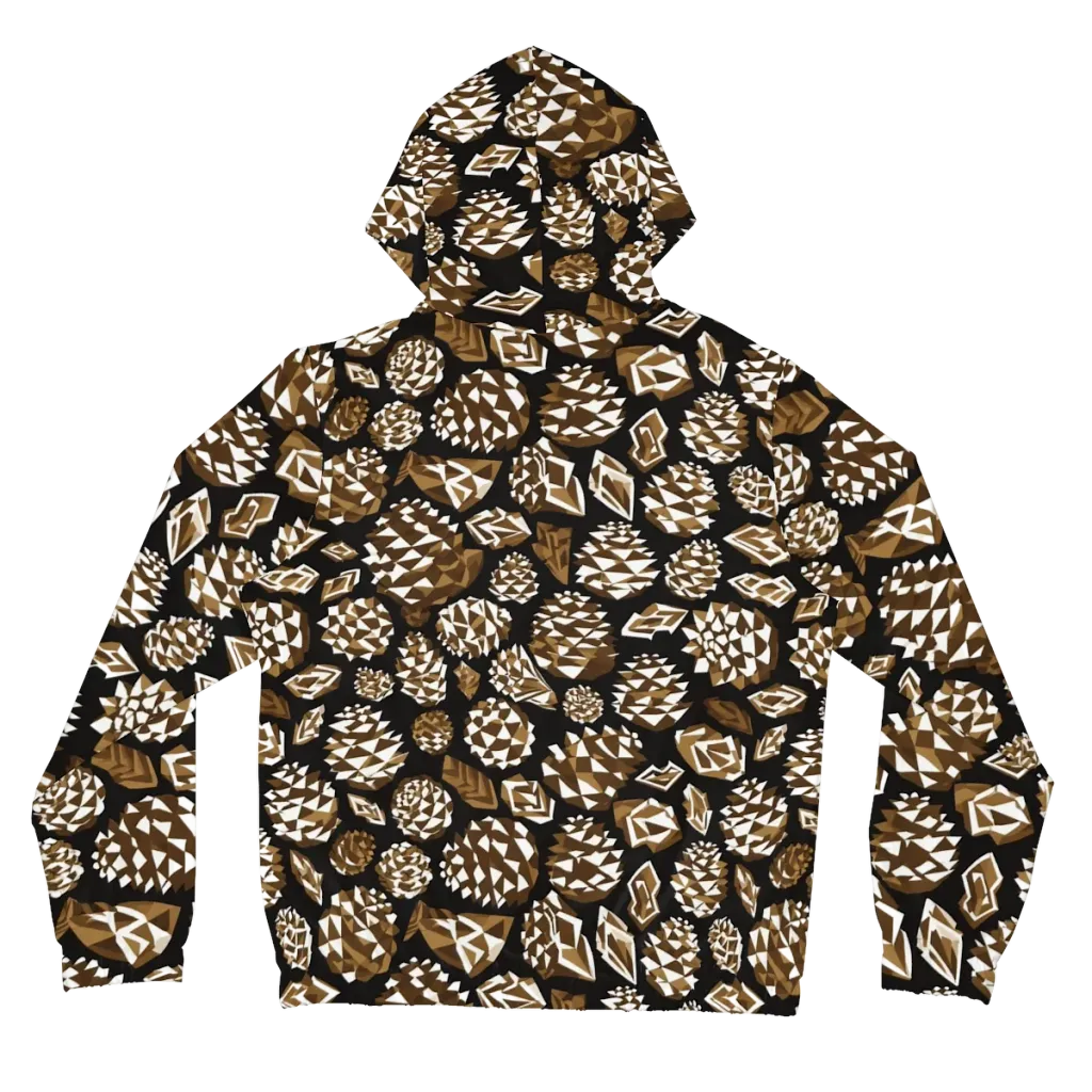 Sepia Shardgarden on Women's Full-Zip Hoodie — Back