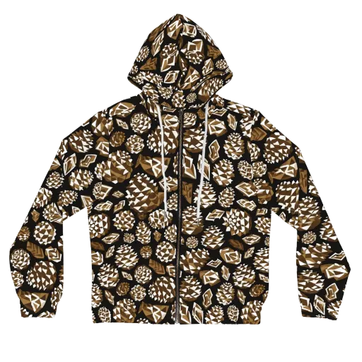 Sepia Shardgarden on a Women's Full-Zip Hoodie