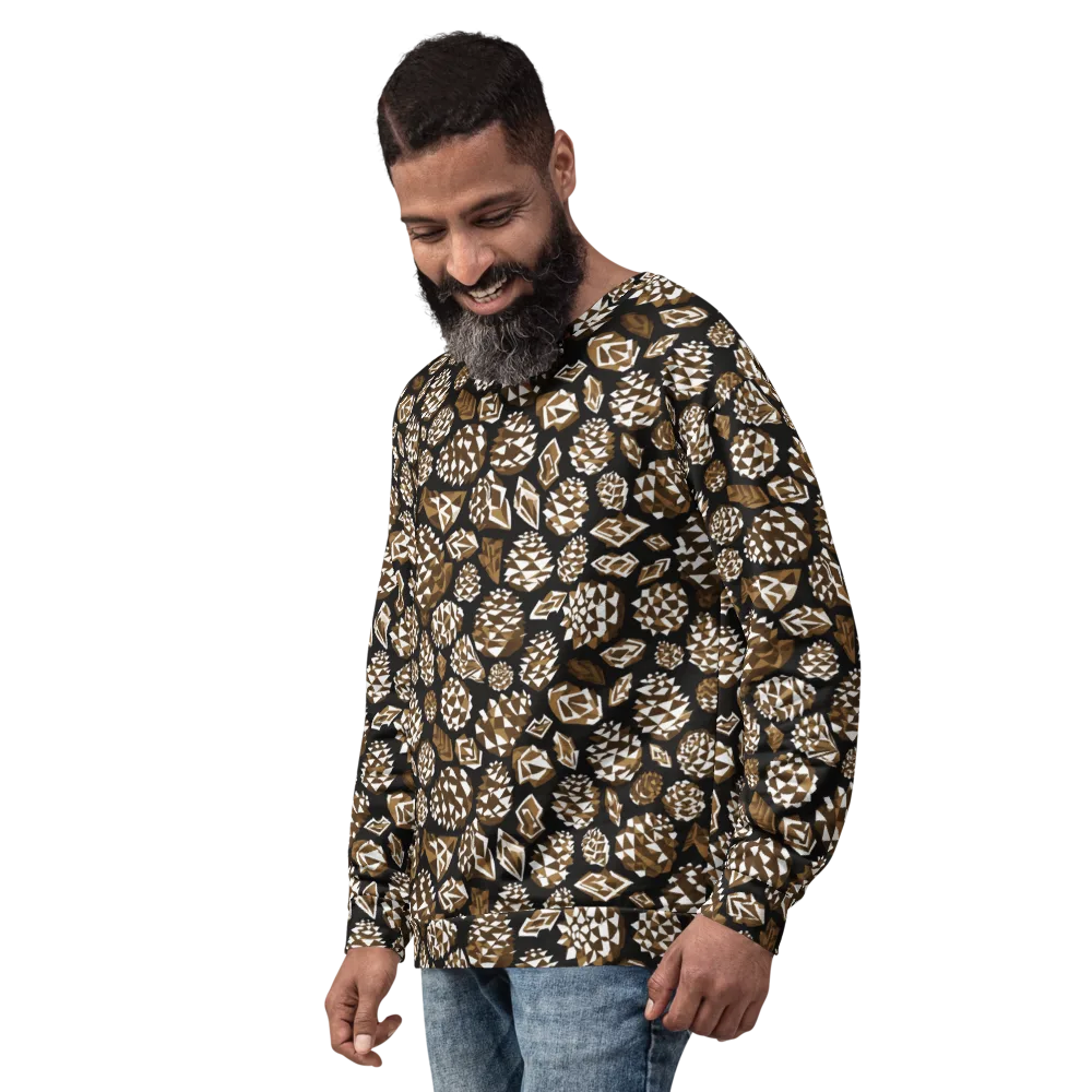 Sepia Shardgarden on Sweatshirt — Left Front