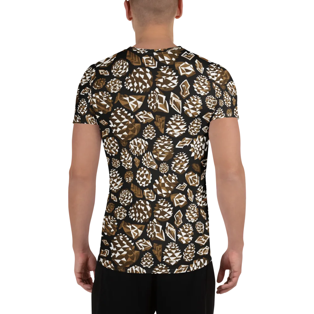 Sepia Shardgarden on Men's Athletic T-Shirt — Back