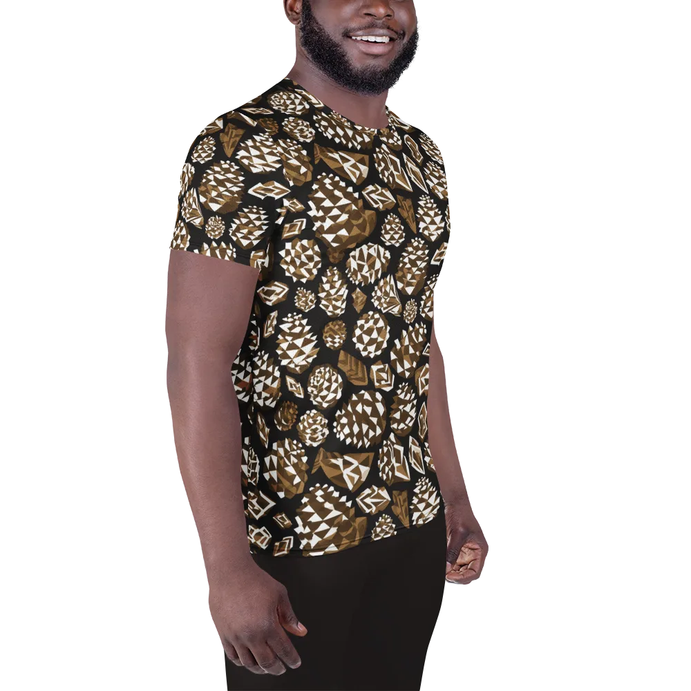Sepia Shardgarden on Men's Athletic T-Shirt — Right