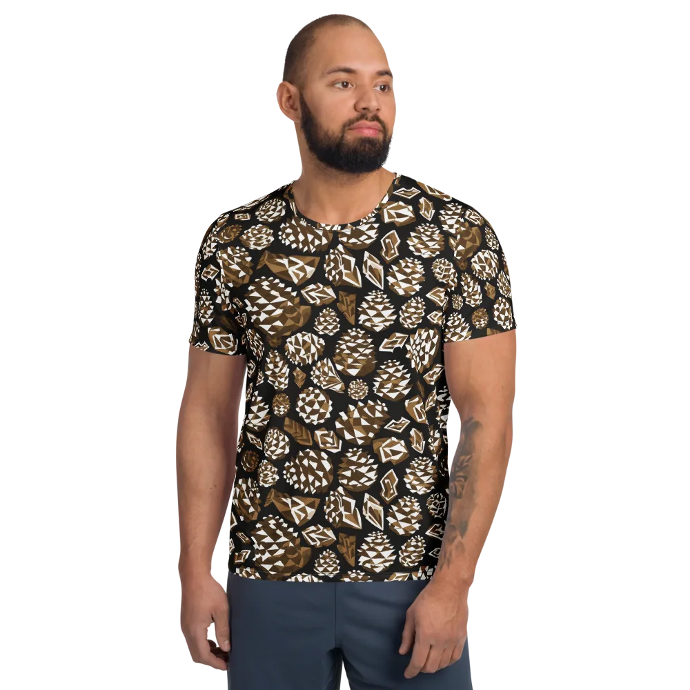 Sepia Shardgarden on Men's Athletic T-Shirt — Front