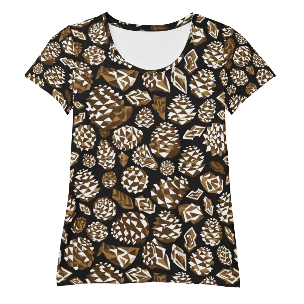 Sepia Shardgarden on Women's Athletic T-Shirt — Front