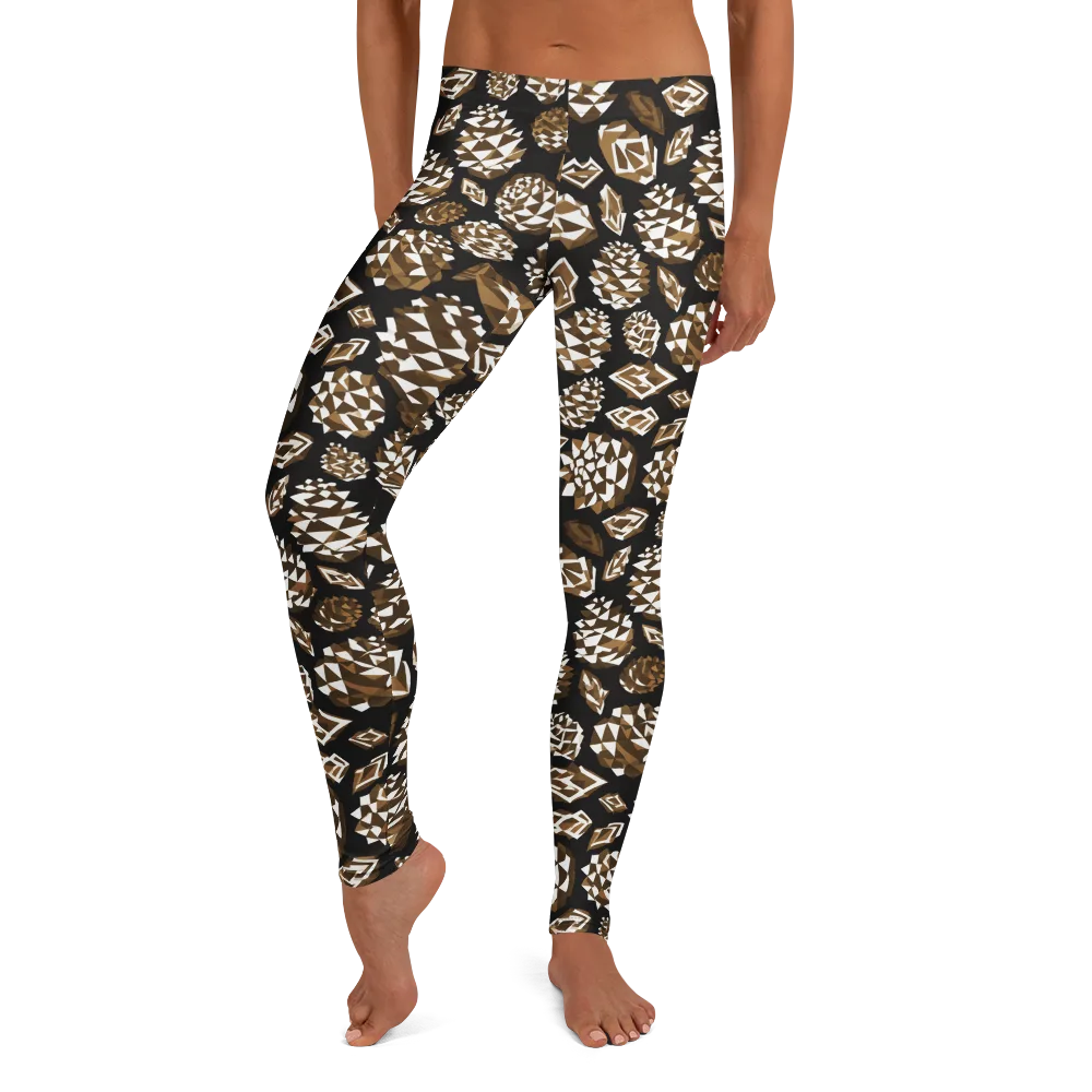 Sepia Shardgarden on Leggings — Front