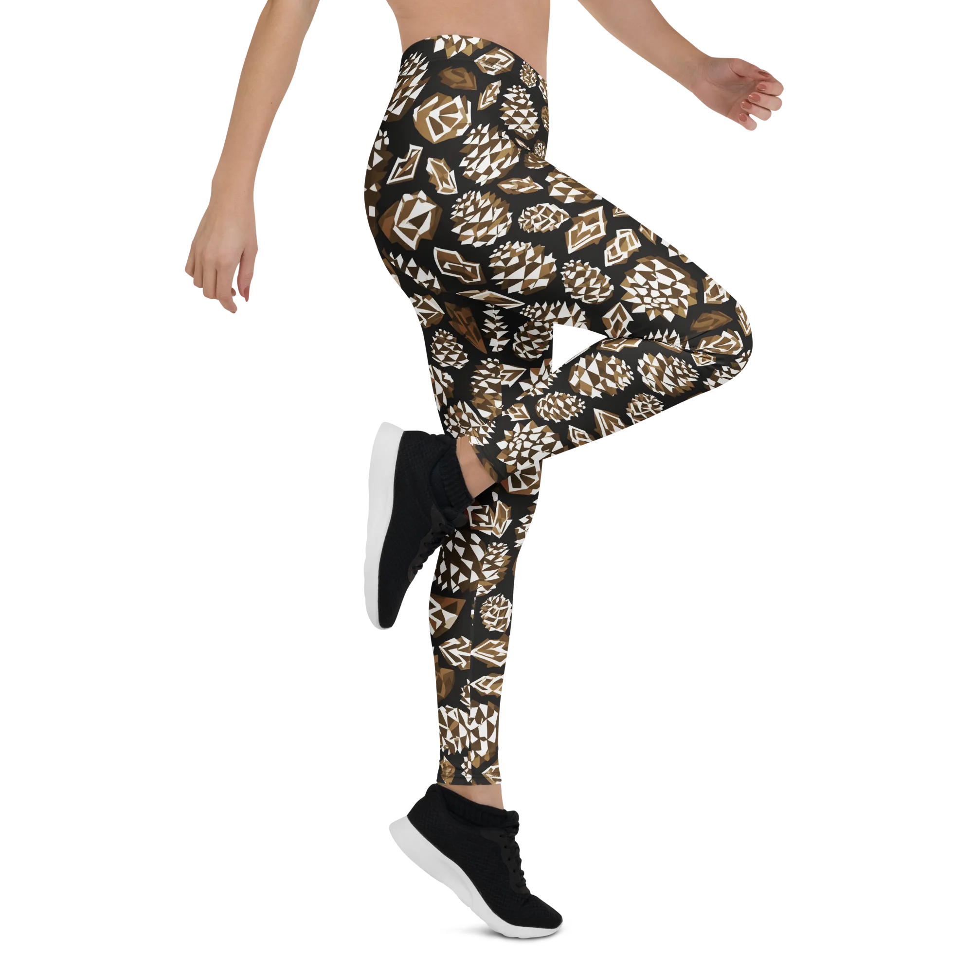 Sepia Shardgarden on Leggings — Right