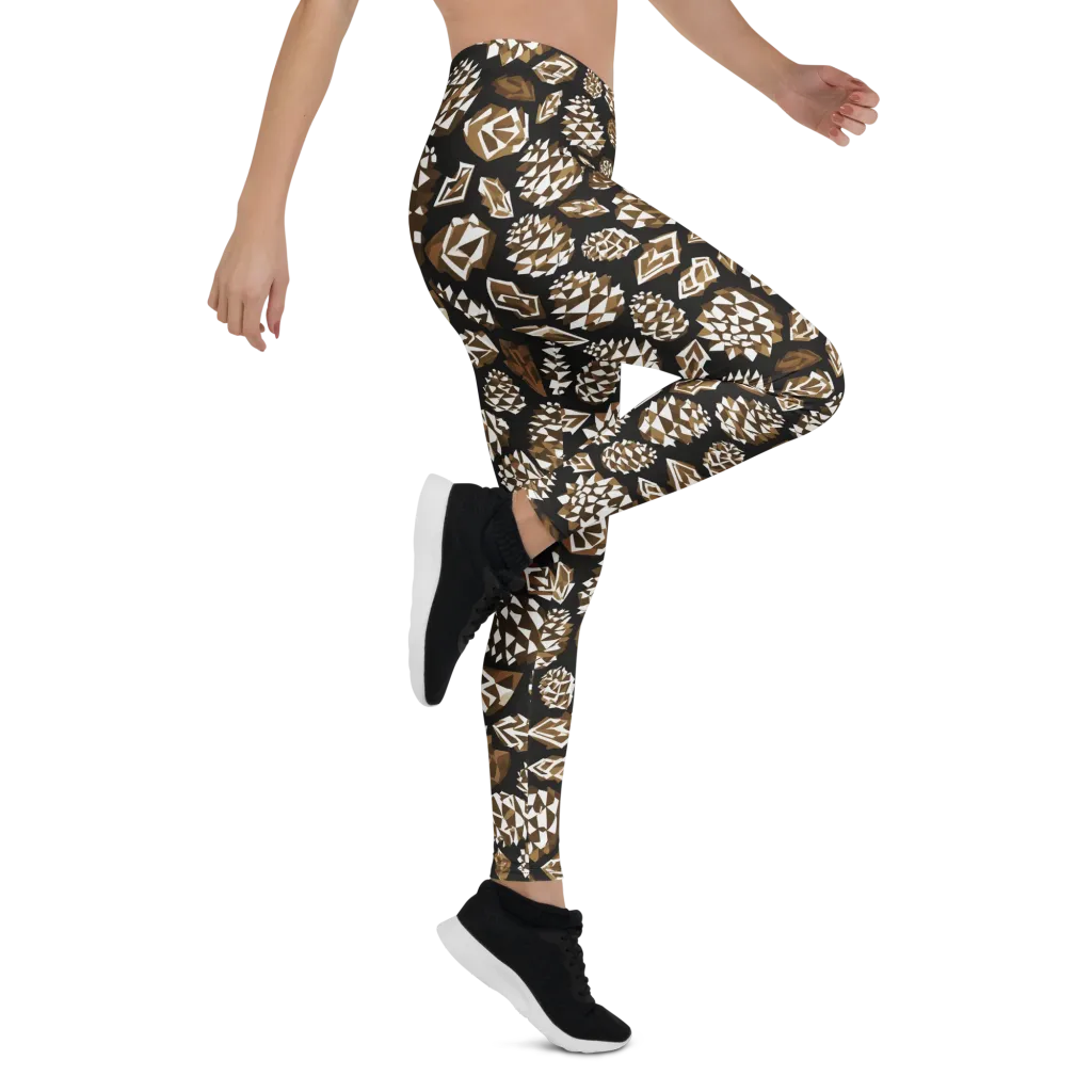 Sepia Shardgarden on Leggings — Right