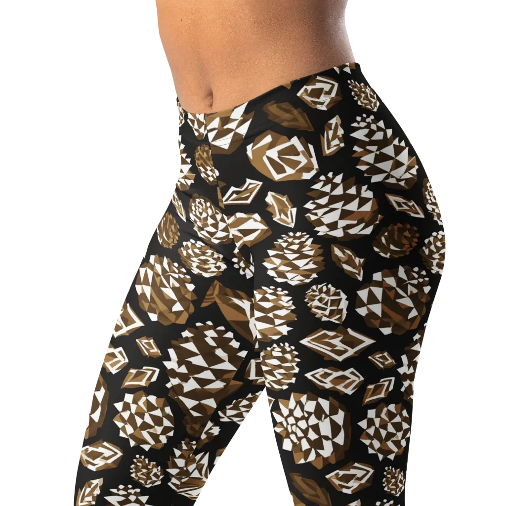 Sepia Shardgarden on Leggings — Left Front