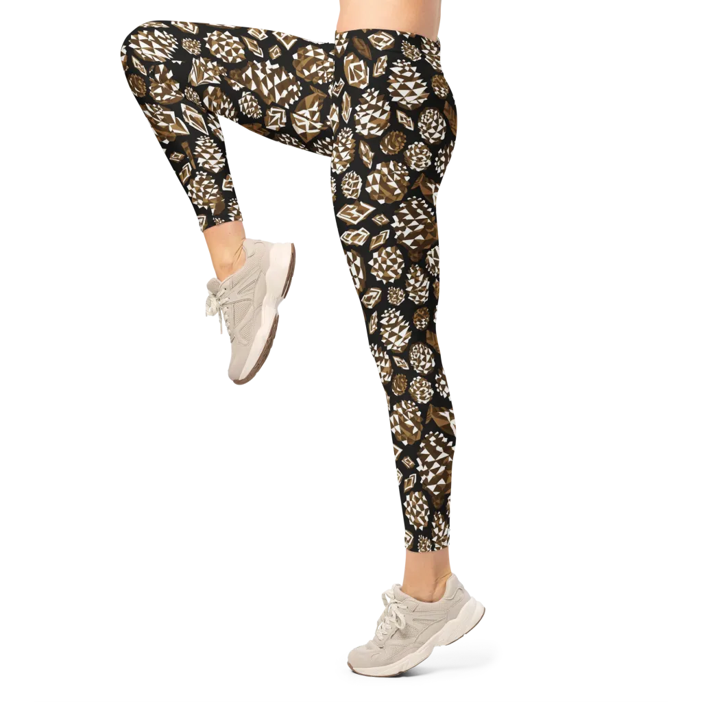 Sepia Shardgarden on Leggings — Left