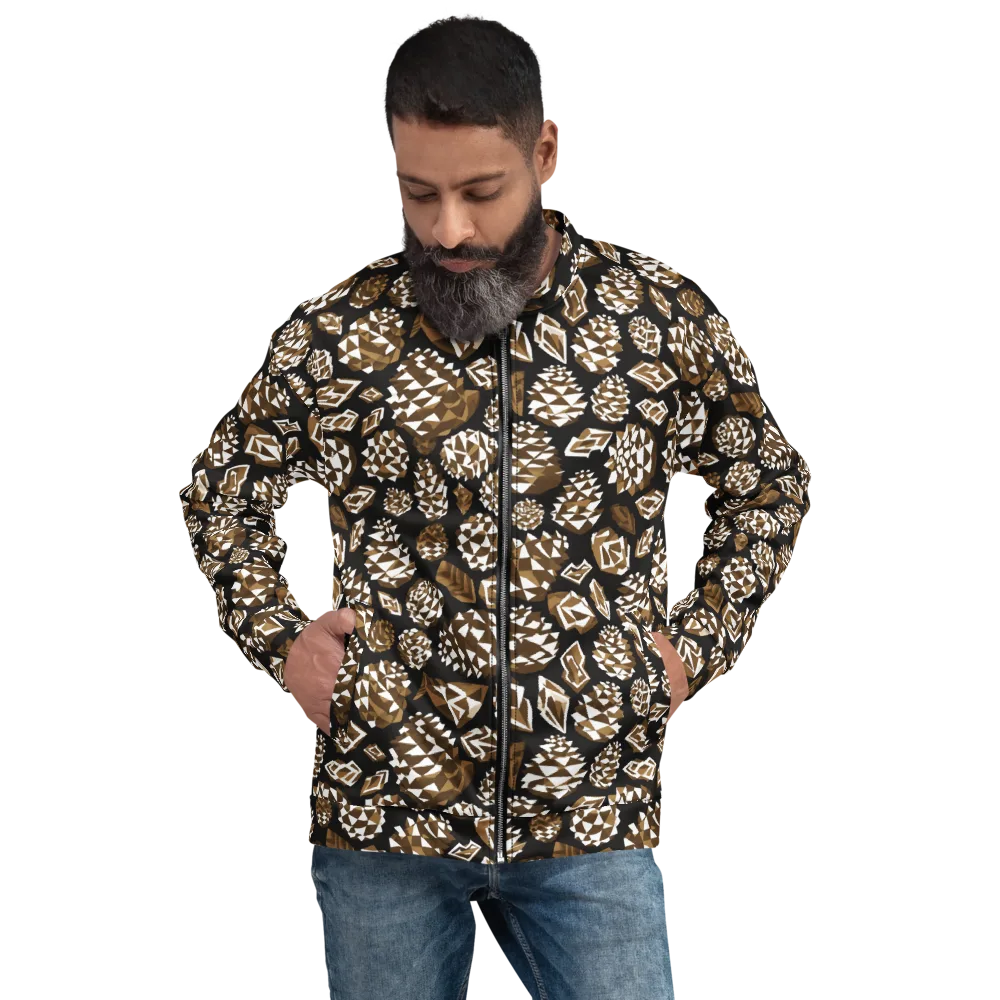 Sepia Shardgarden on Bomber Jacket — Front