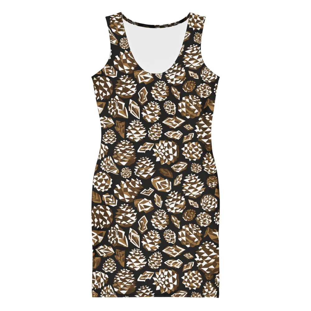 Sepia Shardgarden on Bodycon Dress — Front