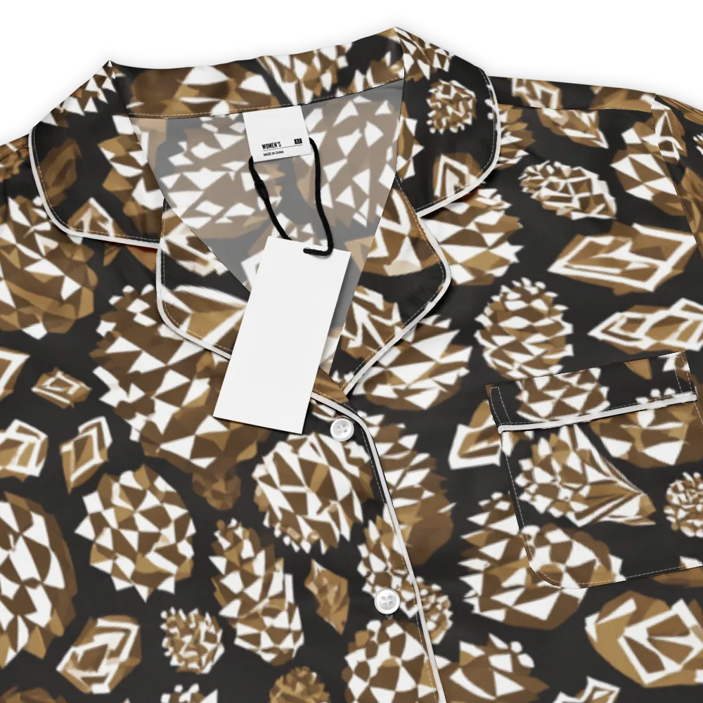 Sepia Shardgarden on Women's Short Sleeve Pajama Top — Product details
