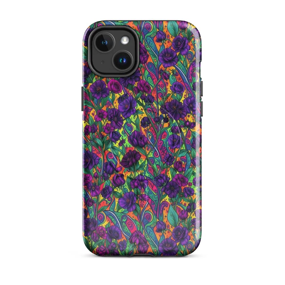 Violet Paisley Garden on MagSafe Tough Case for iPhone® — Front