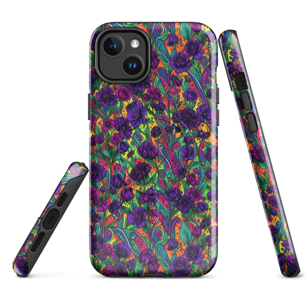 Violet Paisley Garden on MagSafe Tough Case for iPhone® — Front