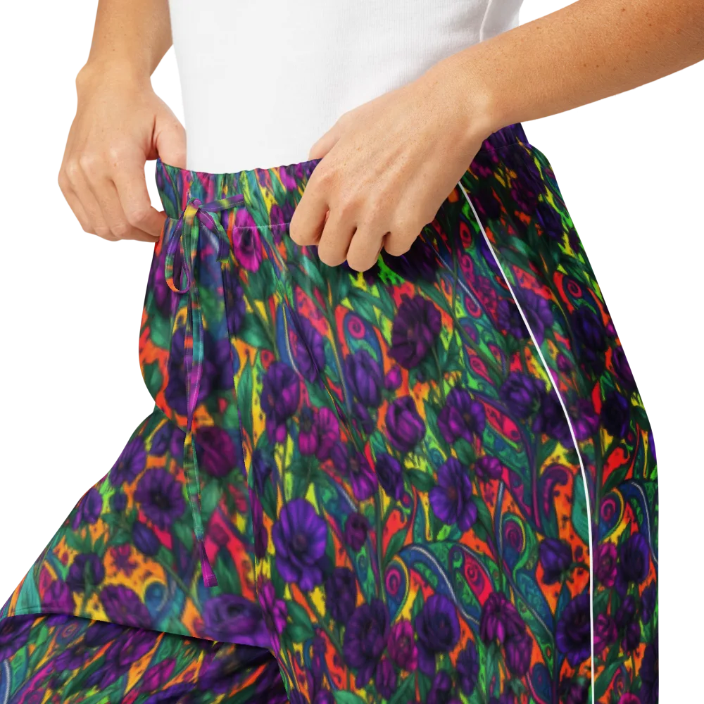 Violet Paisley Garden on Women's Pajama Pants — Product details