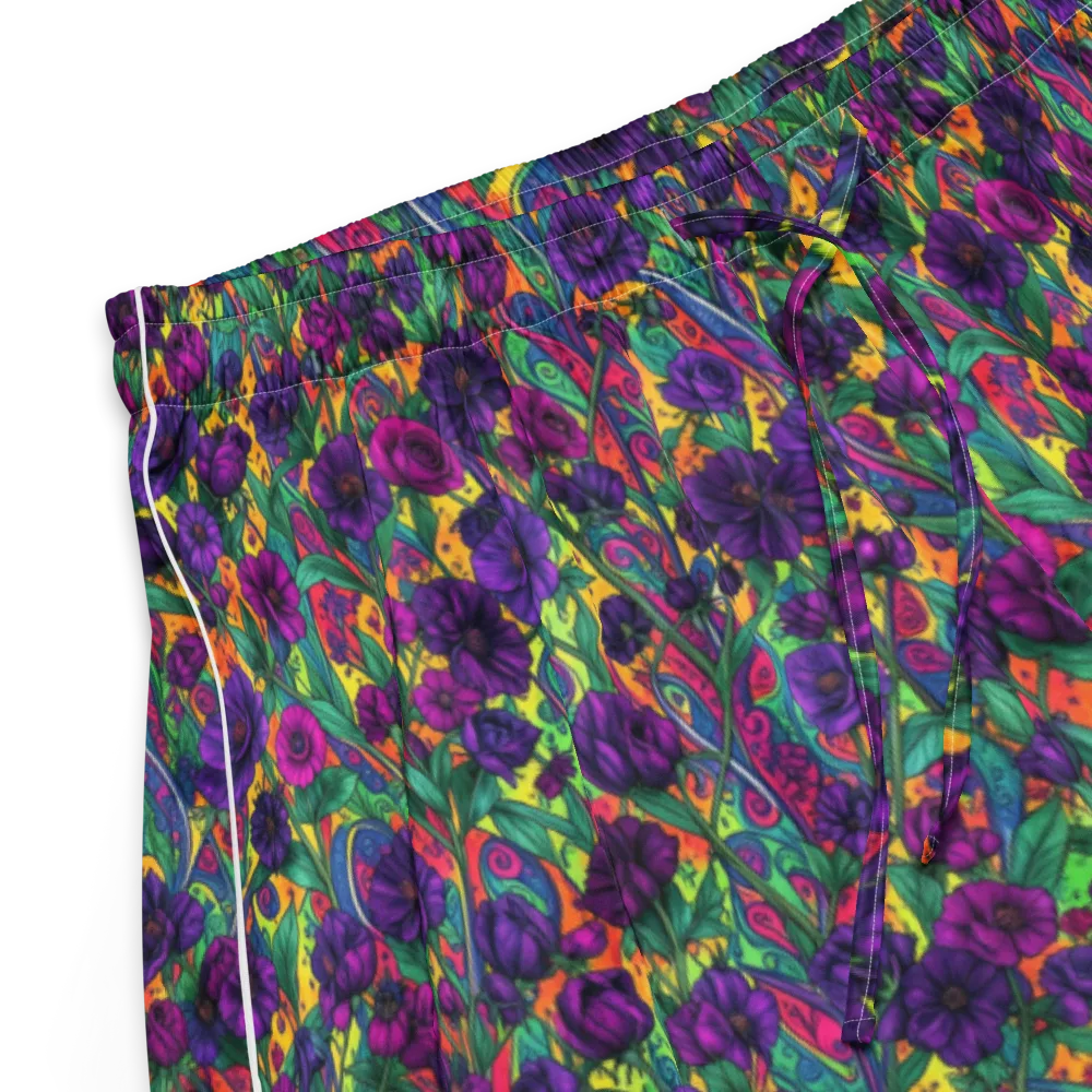 Violet Paisley Garden on Women's Pajama Shorts — Product details