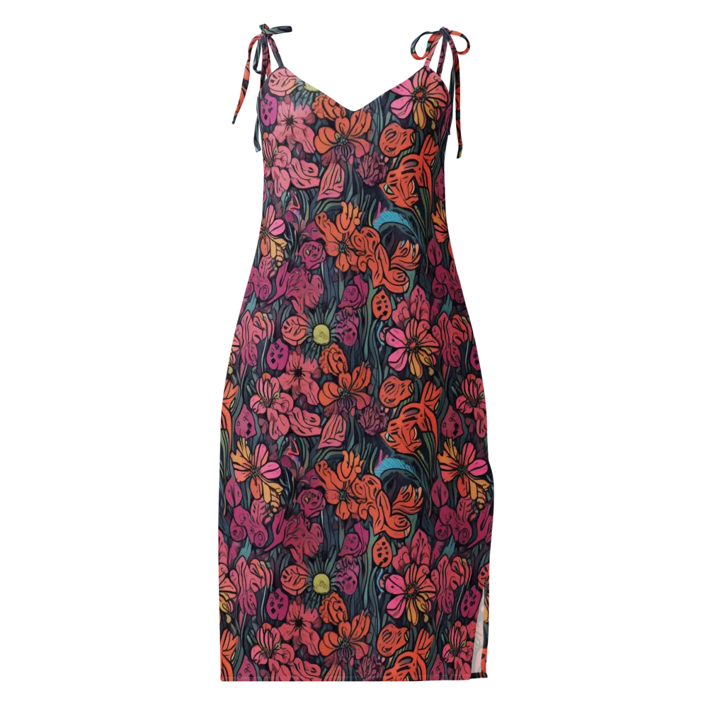 Coral Bloom on Slip Dress — Front