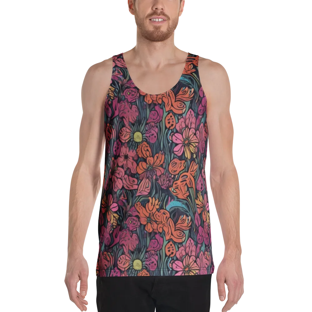 Coral Bloom on Men's Tank Top — Front