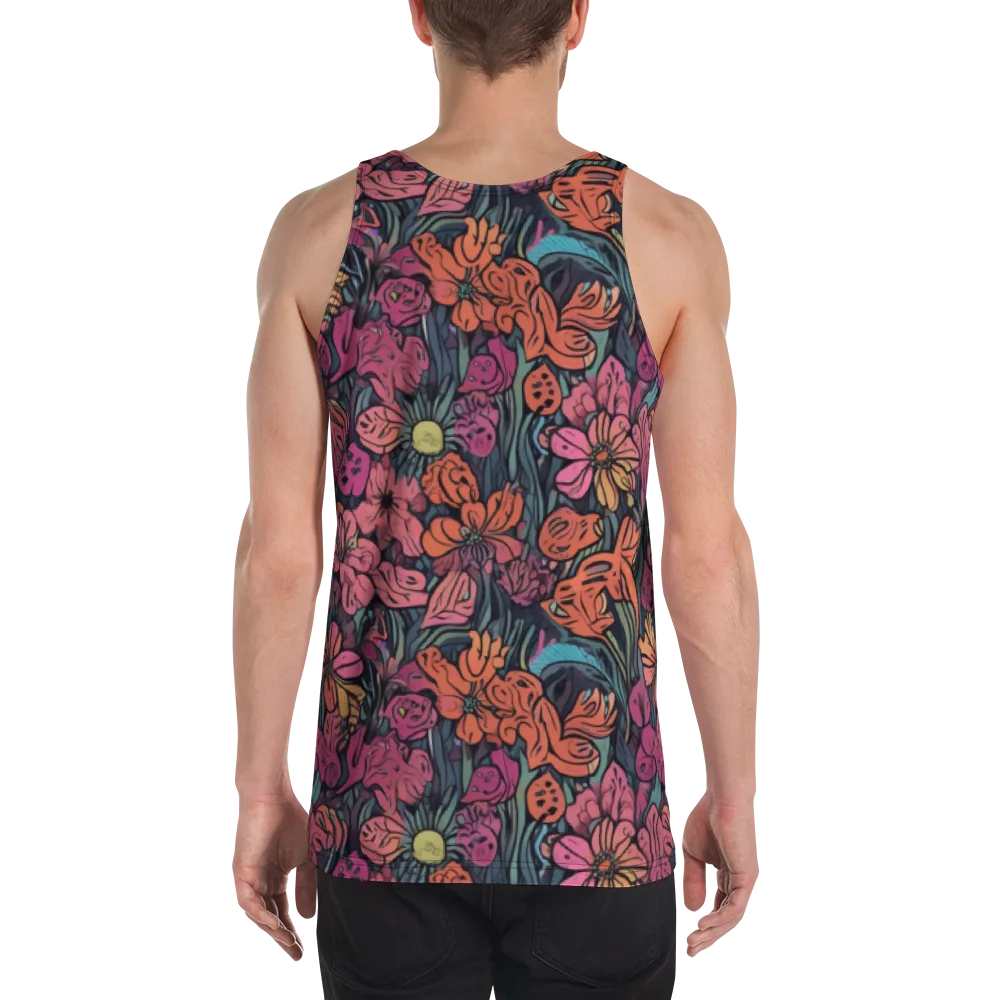 Coral Bloom on Men's Tank Top — Back