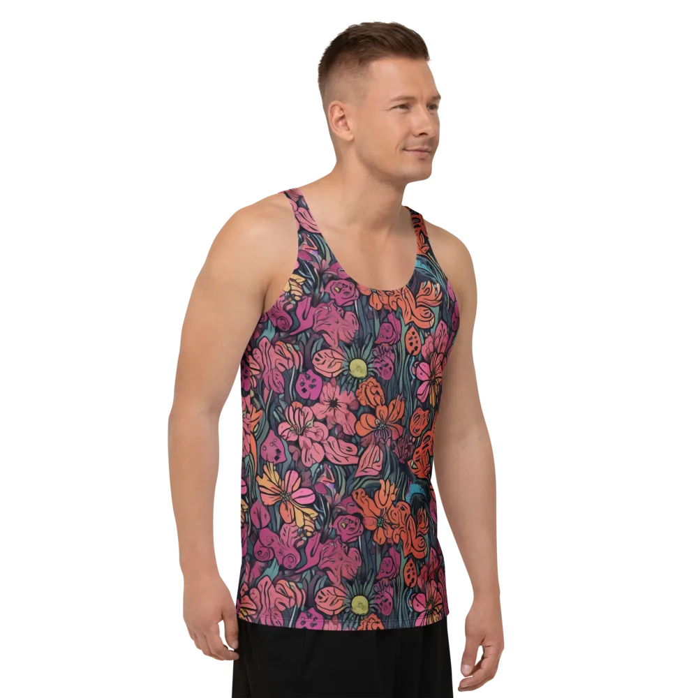 Coral Bloom on Men's Tank Top — Right Front