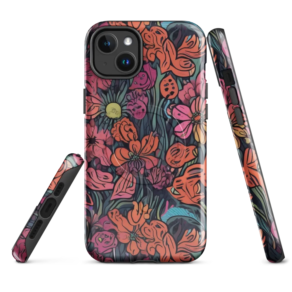 Coral Bloom on MagSafe Tough Case for iPhone® — Front