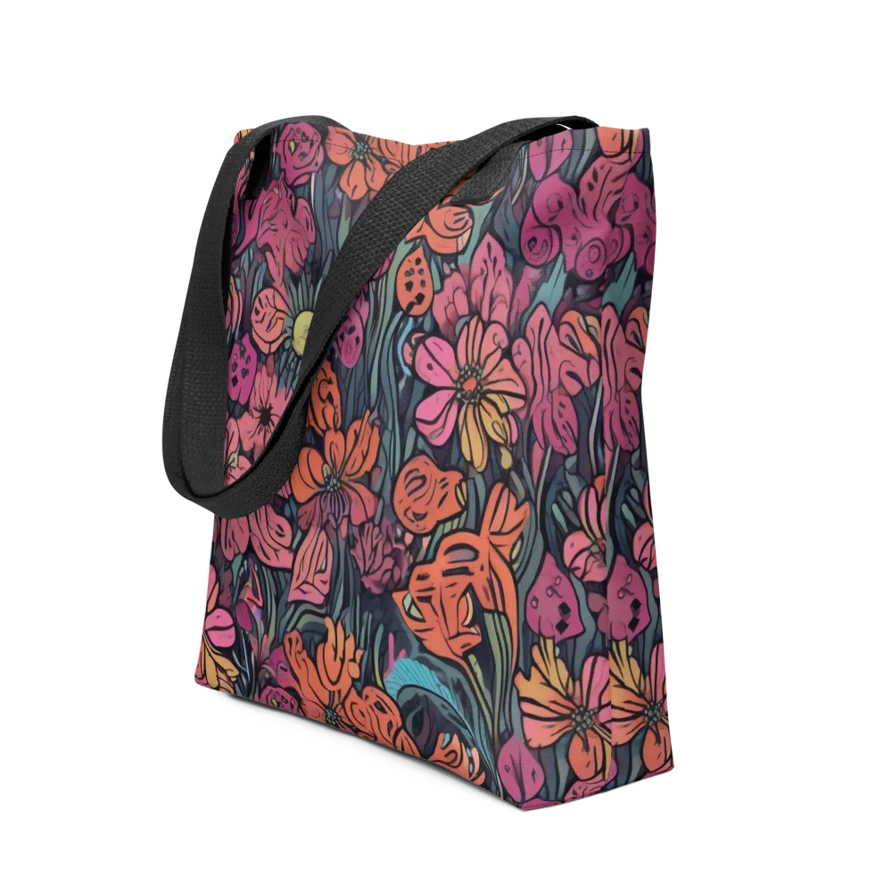 Coral Bloom on Tote Bag — Front