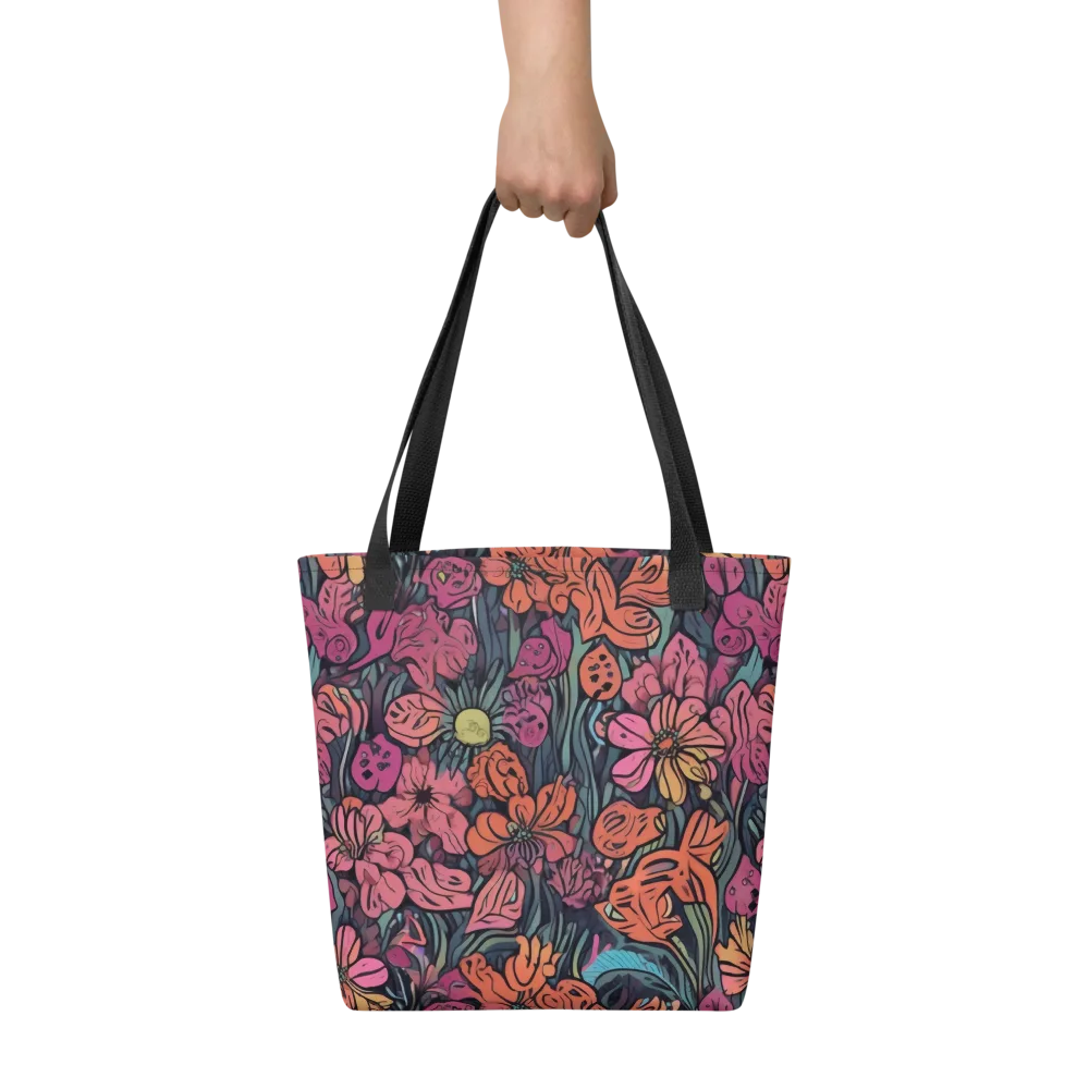 Coral Bloom on Tote Bag — Front