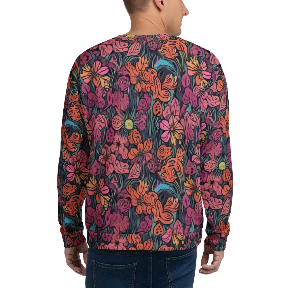 Coral Bloom on Sweatshirt — Back