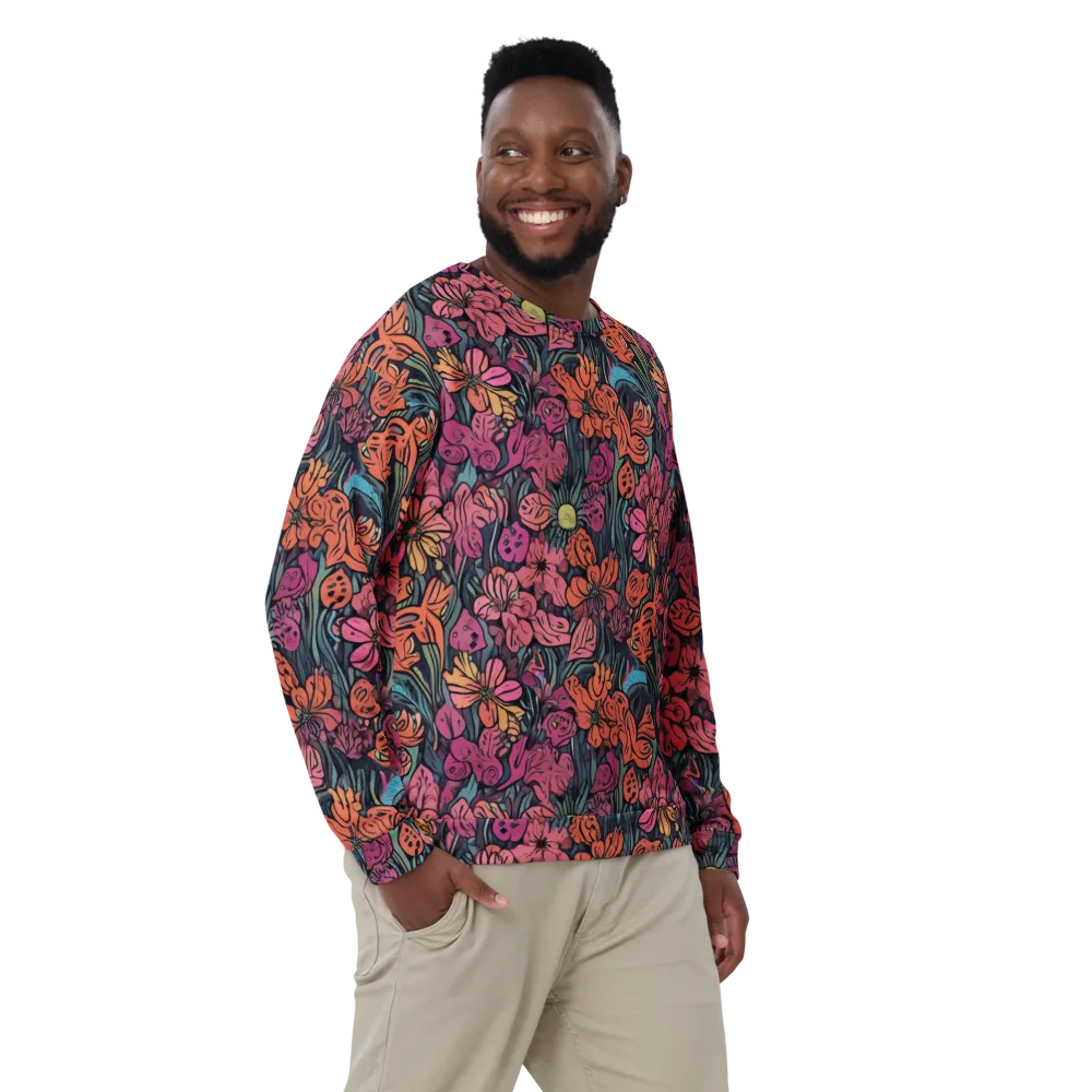 Coral Bloom on Sweatshirt — Front
