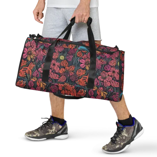Coral Bloom on a Duffle Bag