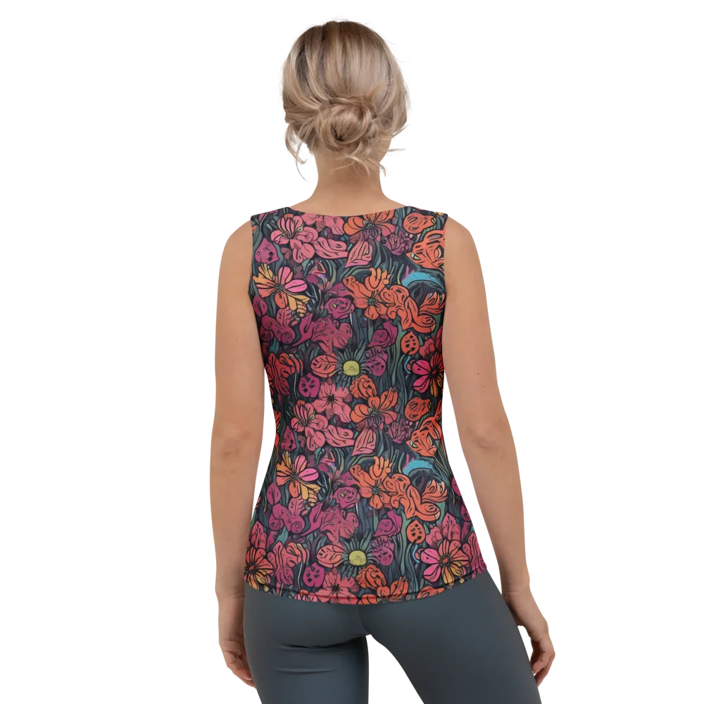 Coral Bloom on Women's Tank Top — Back