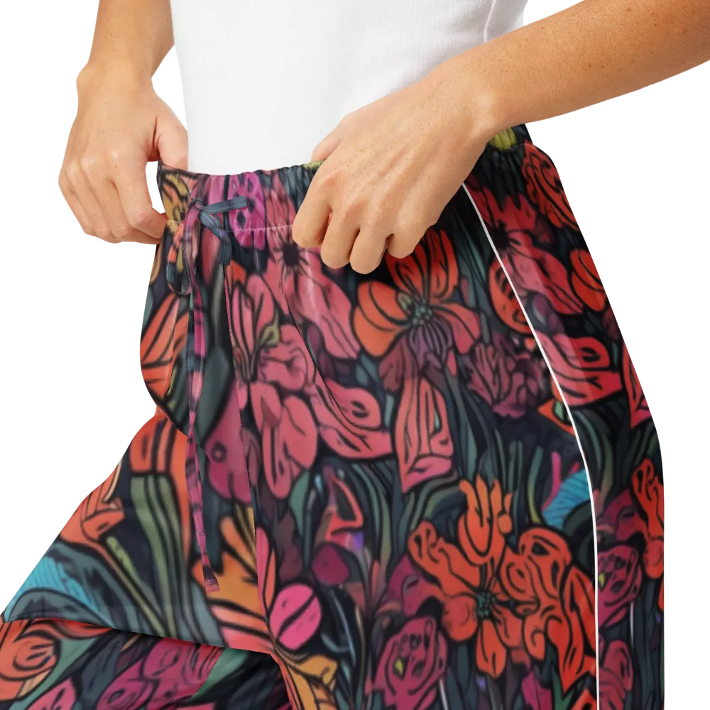 Coral Bloom on Women's Pajama Pants — Product details