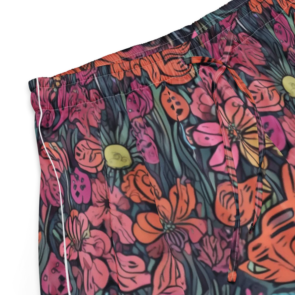 Coral Bloom on Women's Pajama Shorts — Product details