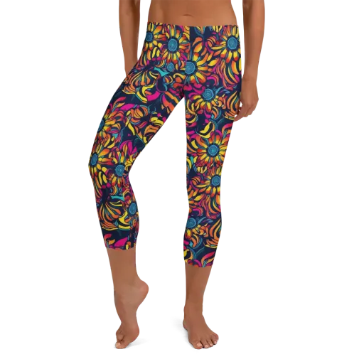 Flame Petals on a Capri Leggings