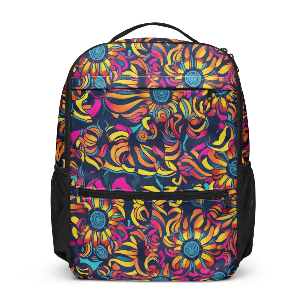 Flame Petals on Utility Backpack — Front