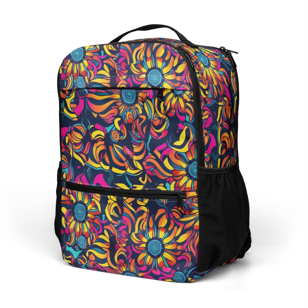Flame Petals on Utility Backpack — Left Front