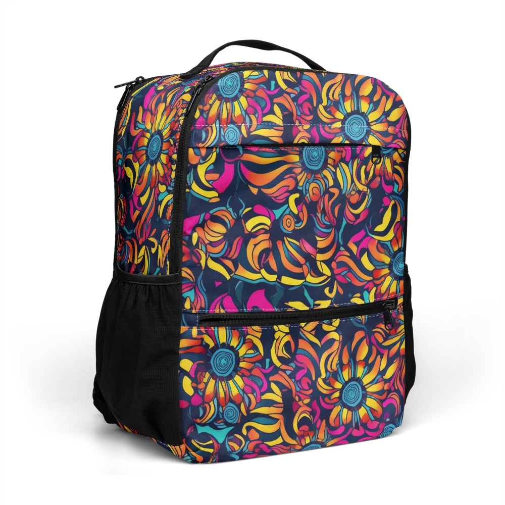Flame Petals on Utility Backpack — Right Front