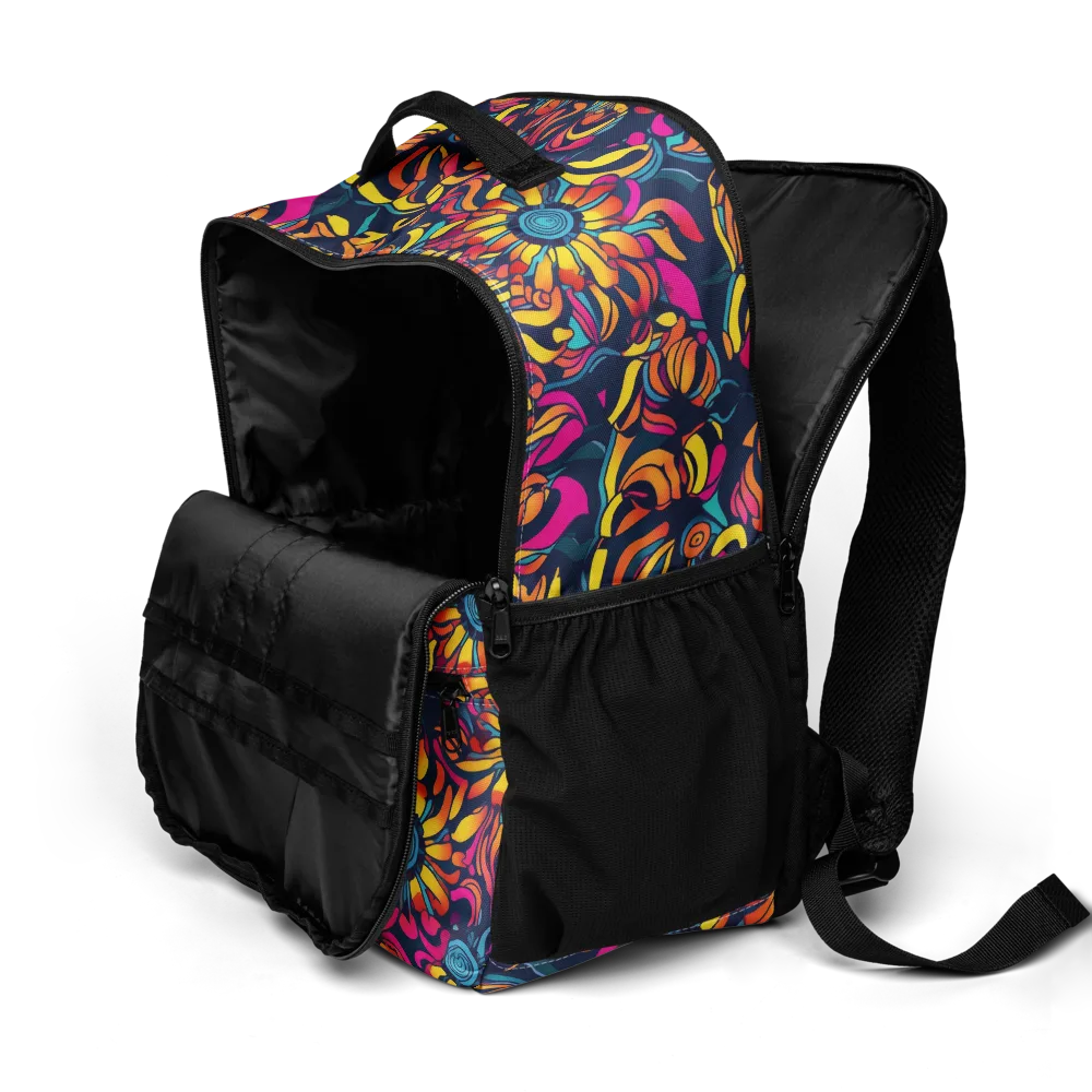 Flame Petals on Utility Backpack — Product details 2
