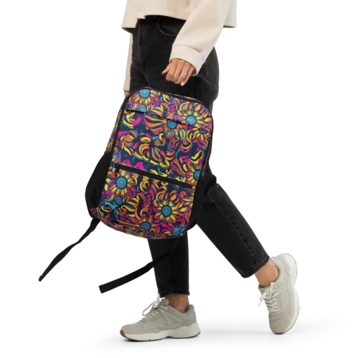 Flame Petals on a Utility Backpack