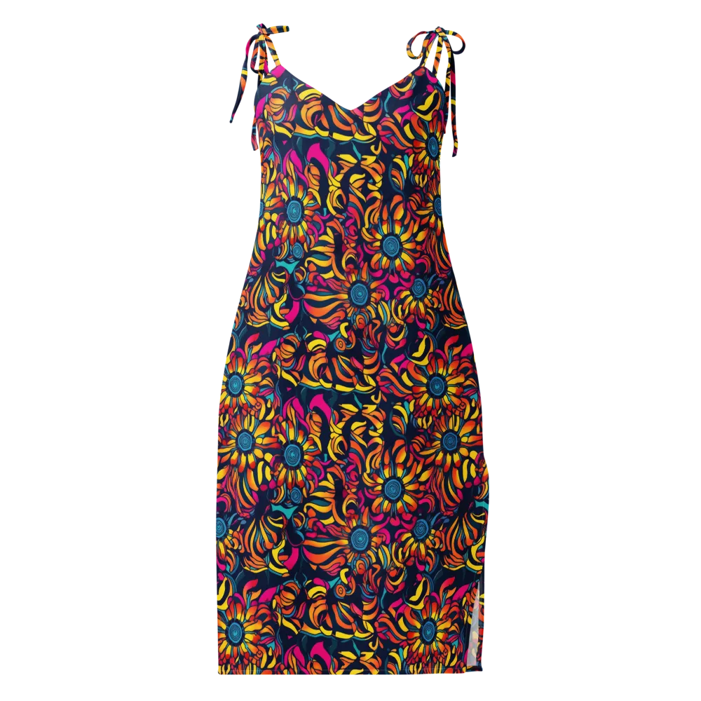 Flame Petals on Slip Dress — Front