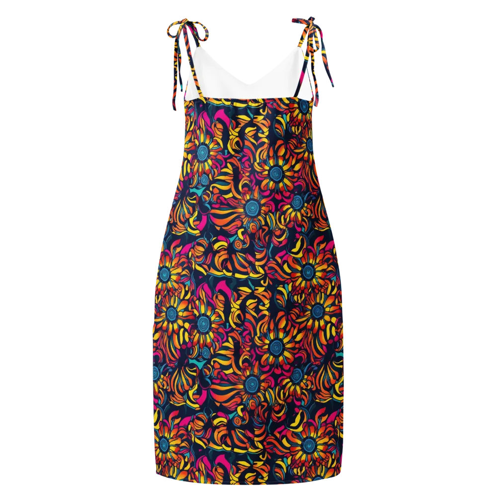 Flame Petals on Slip Dress — Back