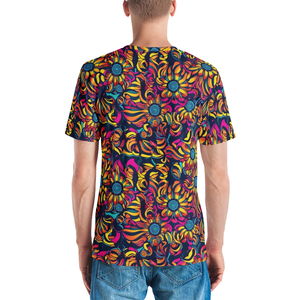 Flame Petals on Men's Crew Neck T-Shirt — Back
