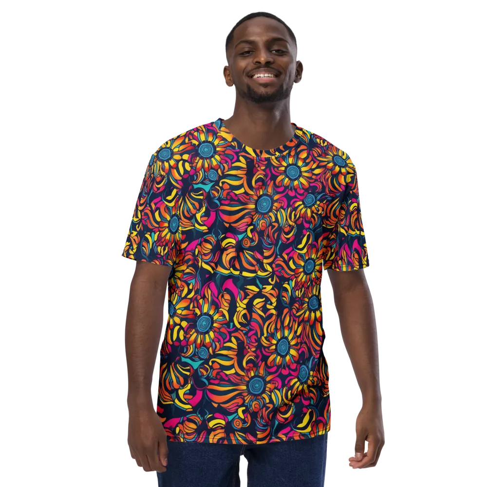 Flame Petals on Men's Crew Neck T-Shirt — Front