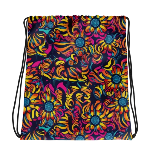 Flame Petals on a Drawstring Bag