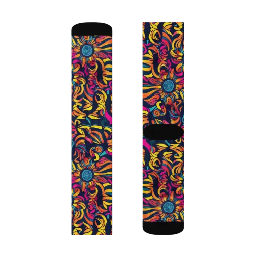 Flame Petals on a Socks