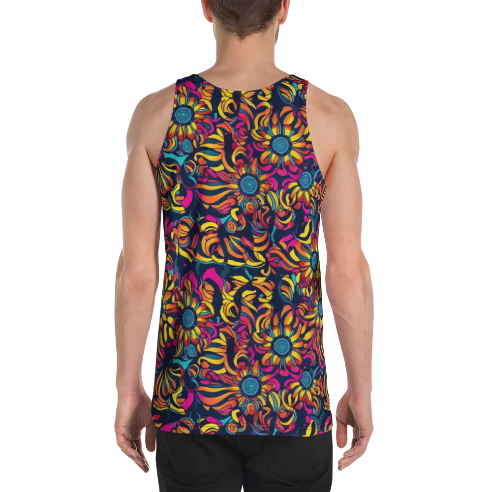 Flame Petals on Men's Tank Top — Back