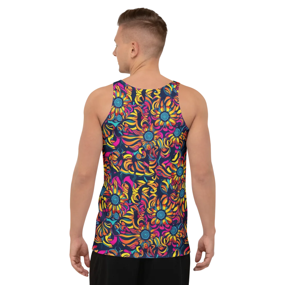 Flame Petals on Men's Tank Top — Back