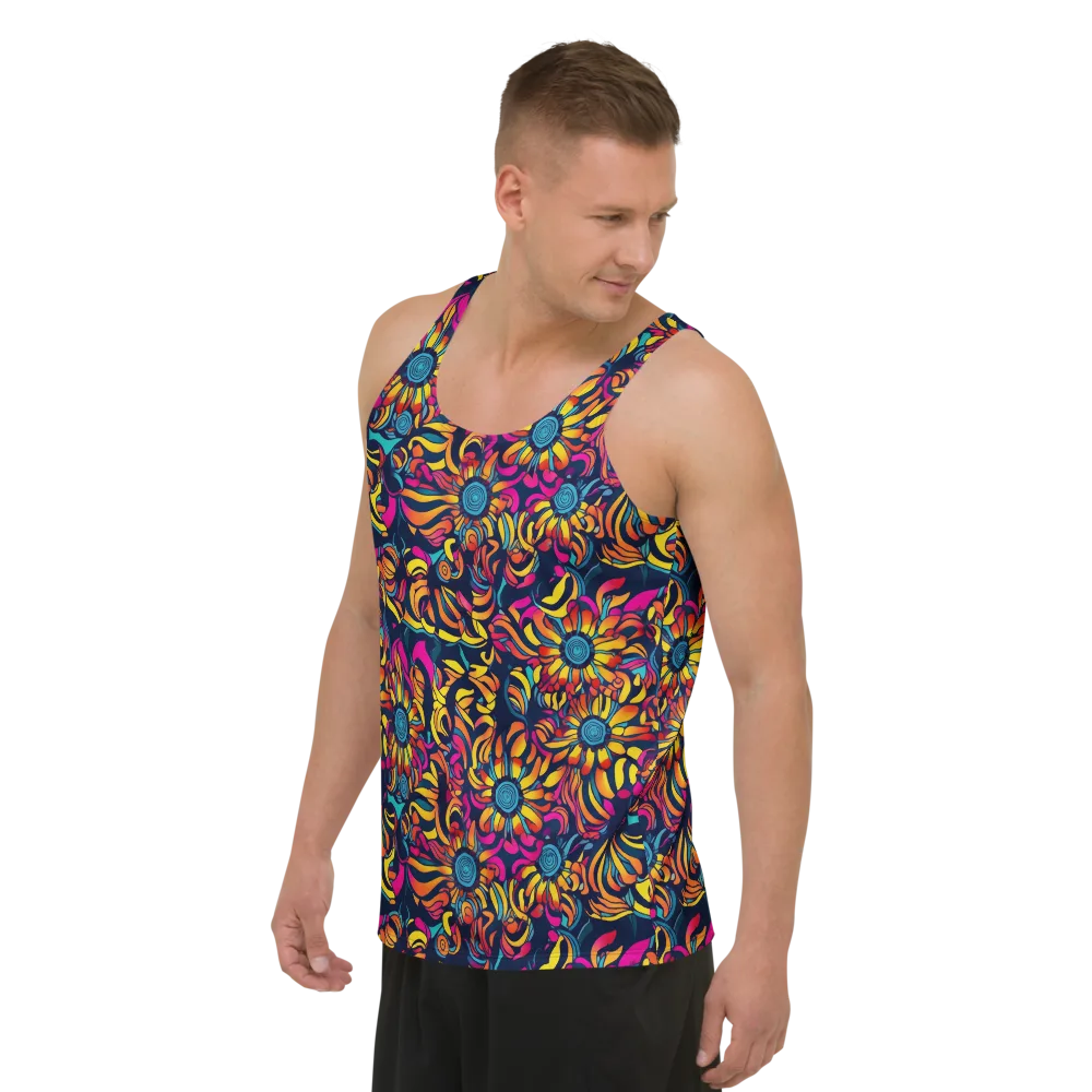 Flame Petals on Men's Tank Top — Left Front