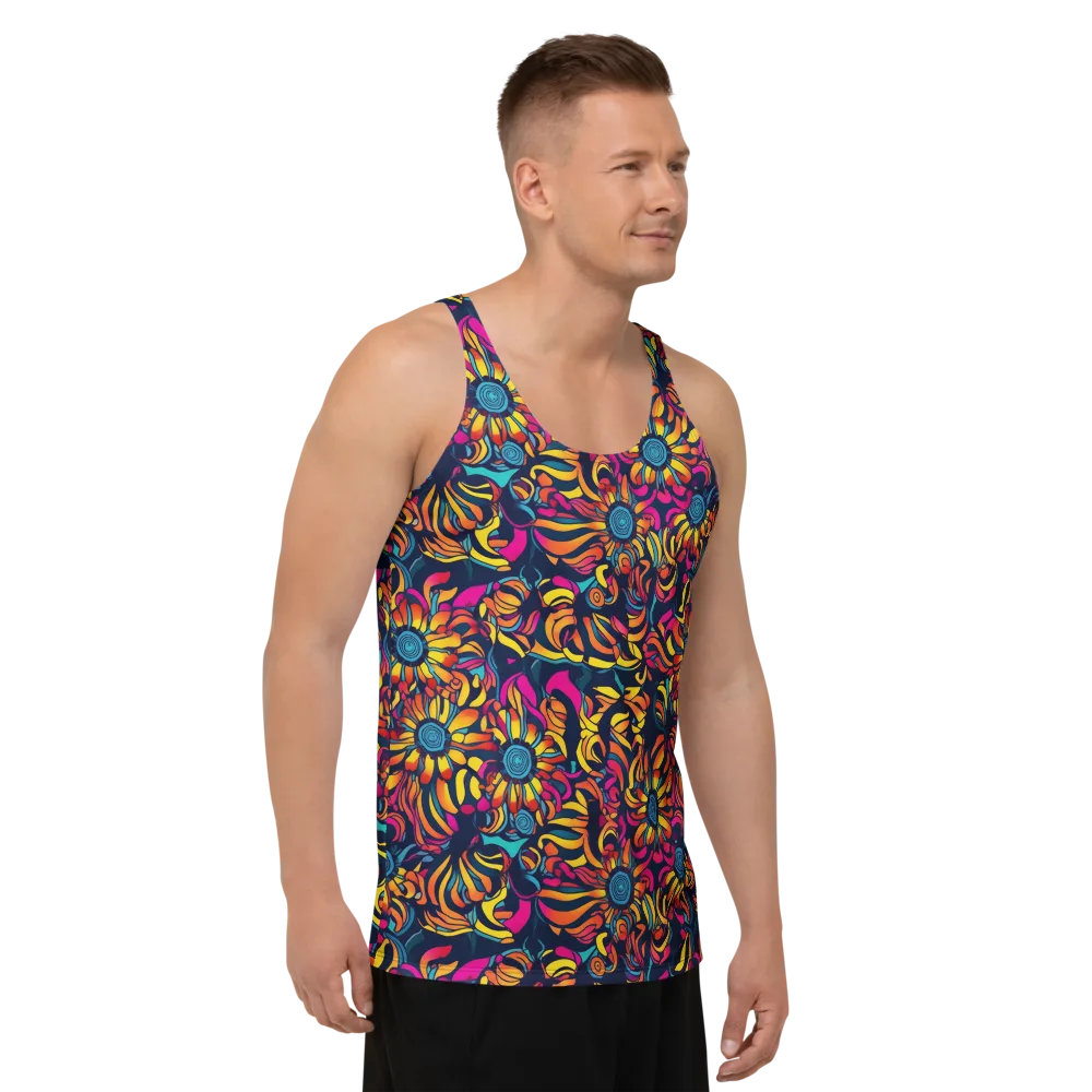 Flame Petals on Men's Tank Top — Right Front