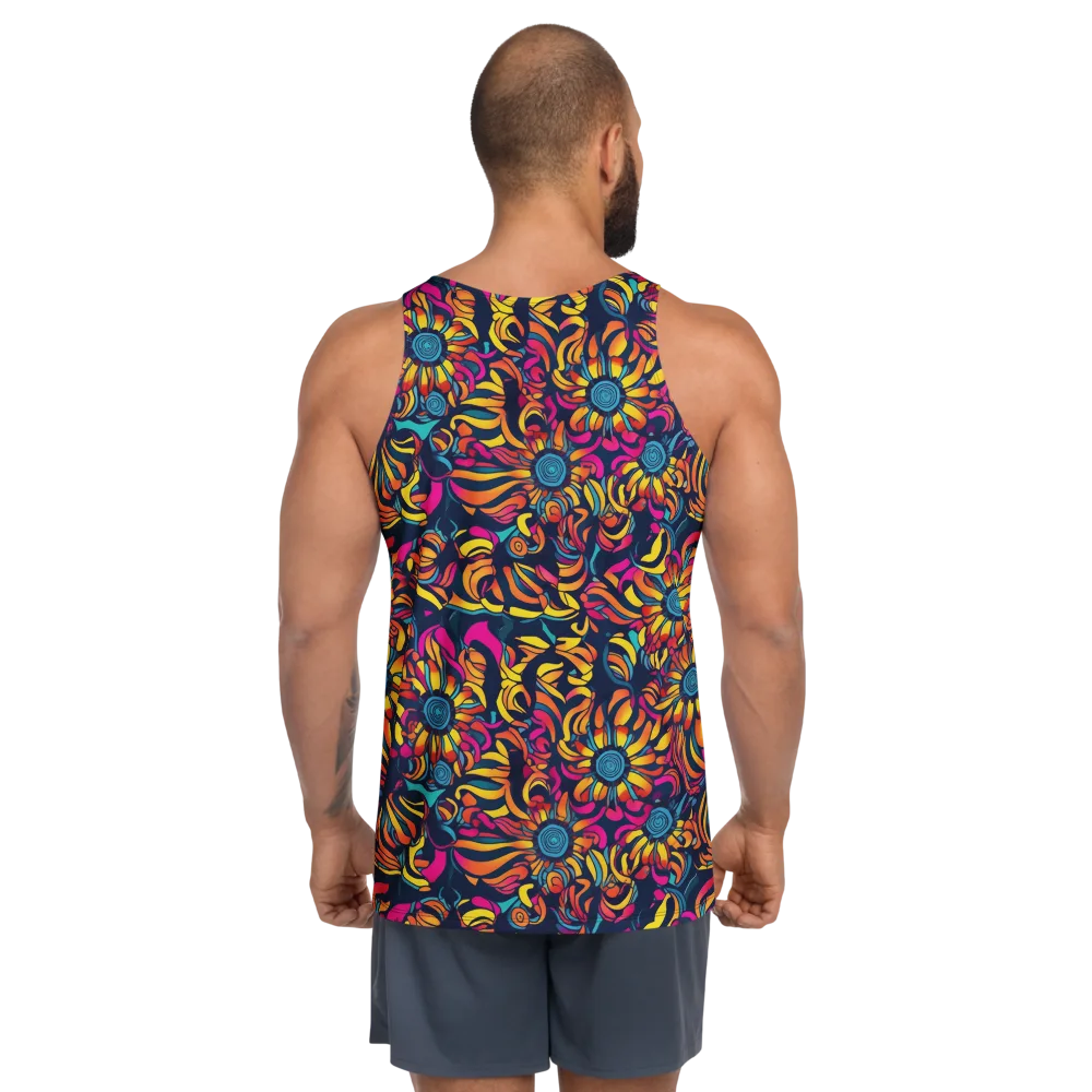 Flame Petals on Men's Tank Top — Back
